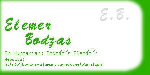 elemer bodzas business card